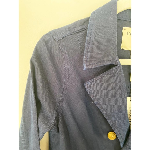 L’AGENCE Allison women’s navy double breasted denim jacket size small 0050 - Picture 7 of 16
